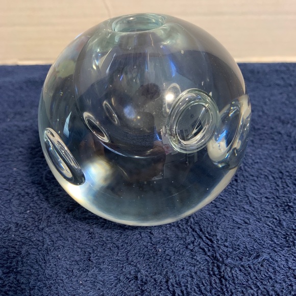 Clear Glass Bubble Vase - Picture 2 of 8